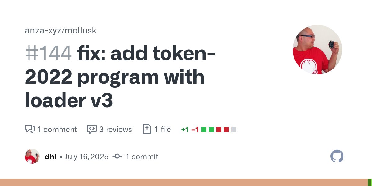 Token-2022 修复的 GitHub 拉取请求截图