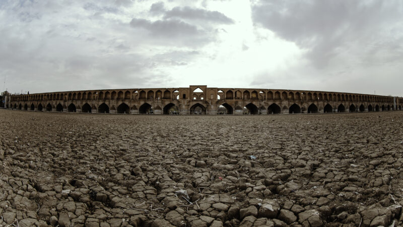 globalvoices's tweet card. Environmental experts warn that unauthorized military wells pierce Iran’s aquifers, turning water scarcity into a silent war against rural life and sustainability.