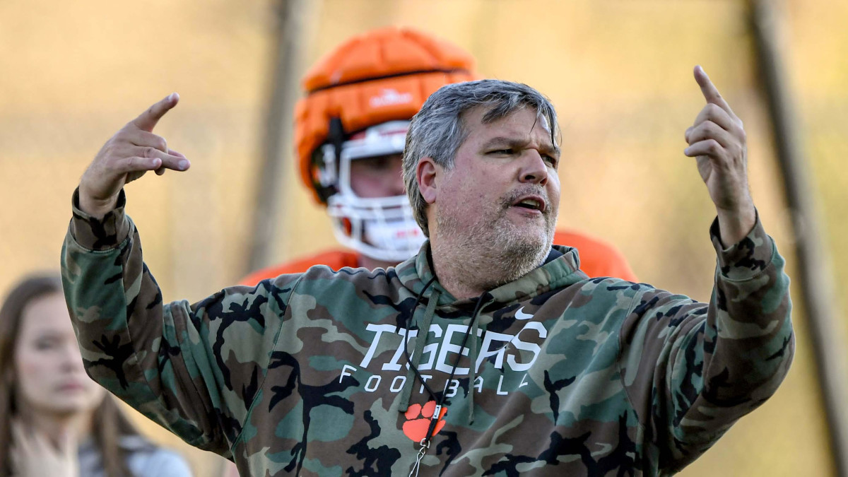 ClemsonOnAthlon's tweet card. ESPN's Greg McElroy and Cole Cubelic just ranked Clemson's offensive line No. 9 nationally, citing Matt Luke's elite coaching and a staggering 120 combined starts returning.