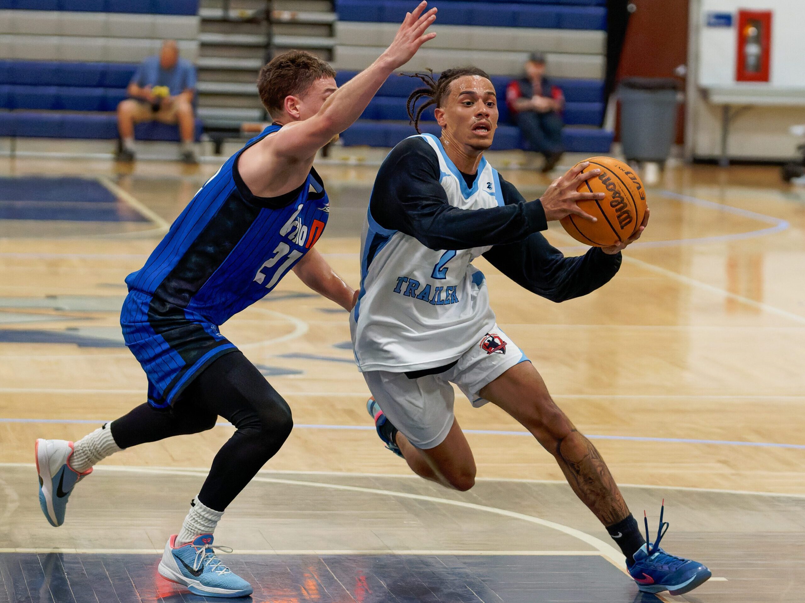 JSBLhoops's tweet card. Jersey Shore Basketball League Quarterfinals Preview featuring Sterns Trailer against the WCT Warriors and Intern Helpers against Ortho-NJ.