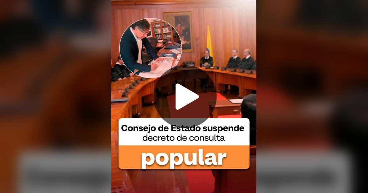 HenaoBernardo's tweet card. 4079 me gusta, 276 comentarios. "Consejo de Estado suspendió el decreto 0639 por el que se convocaba a una consulta popular. El principal argumento es que este decreto se emitió sin el concepto del...