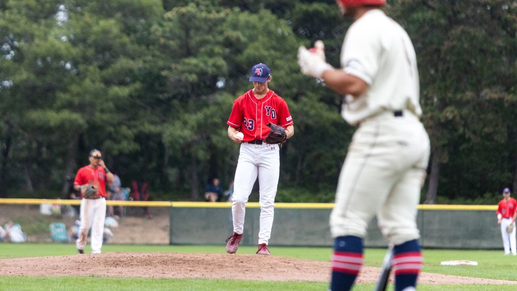 YD_RedSox's tweet card. Pitzer fans eight in Y-D’s 3-2 loss to Harwich