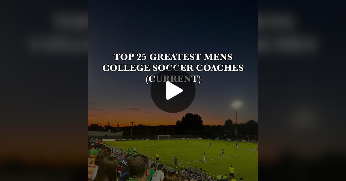 HerdReference's tweet card. 105 likes, 10 comments. “TOP 25 BEST CURRENT MENS COLLEGE SOCCER COACHES Matthew 5:9”