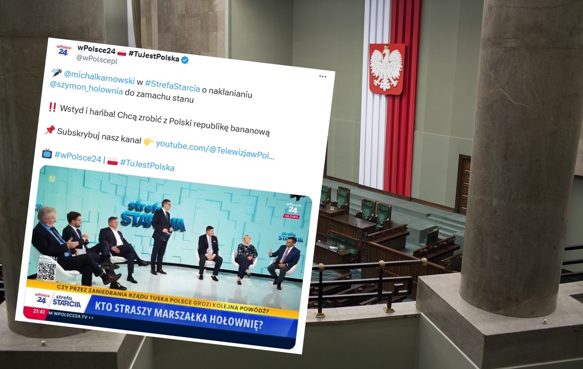 wPolityce_pl's tweet card. "To nie jest prywatna sprawa marszałka Sejmu".