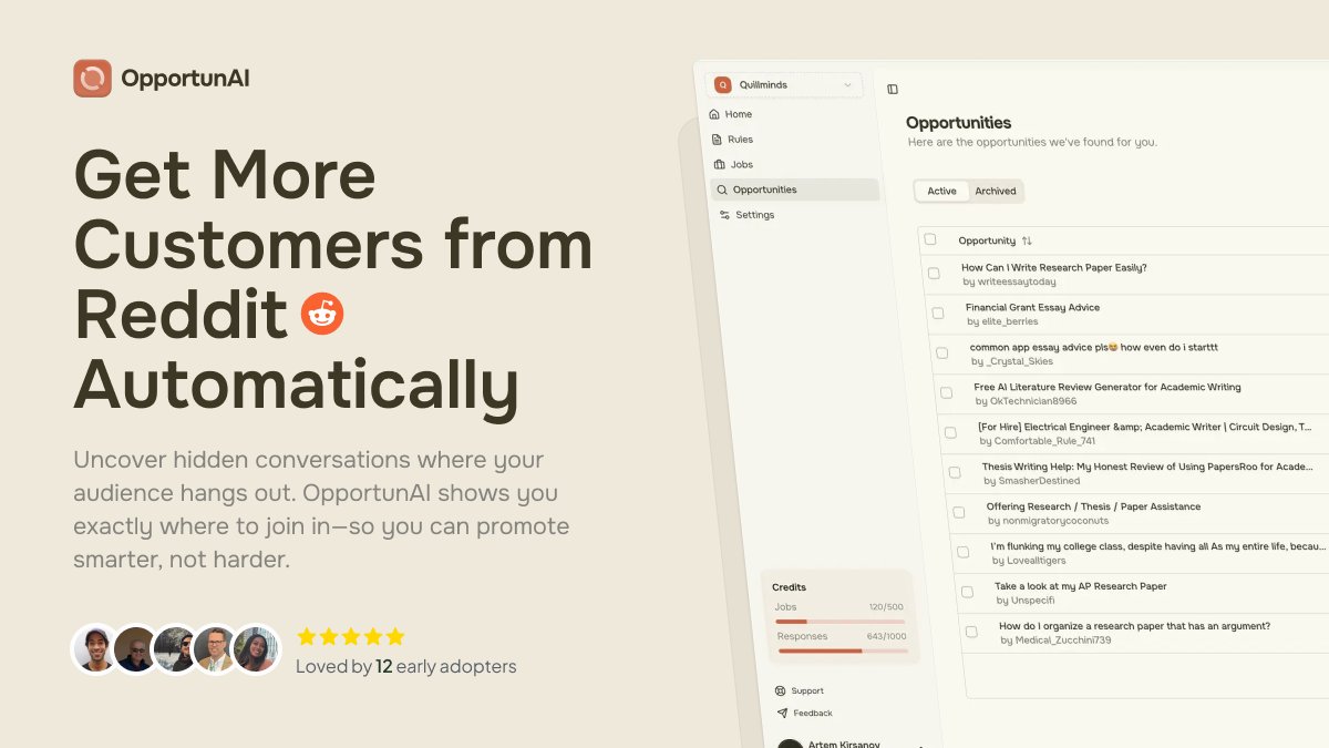 BetaList's tweet card. Turn Reddit conversations into business opportunities with AI