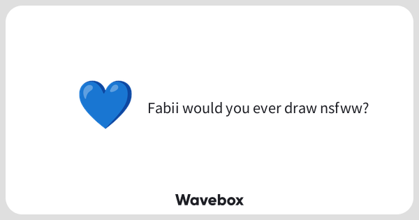 fabiothedead's tweet card. Wavebox（ウェーブボックス）は、匿名で絵文字のリアクションを届ける & 受け取るメッセージツールです。