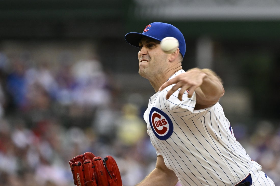 FieldLevelMedia's tweet card. It seems only appropriate that a three-game series between the teams with the two best records in the National League begins on Monday with a stellar pitching matchup. The Chicago...