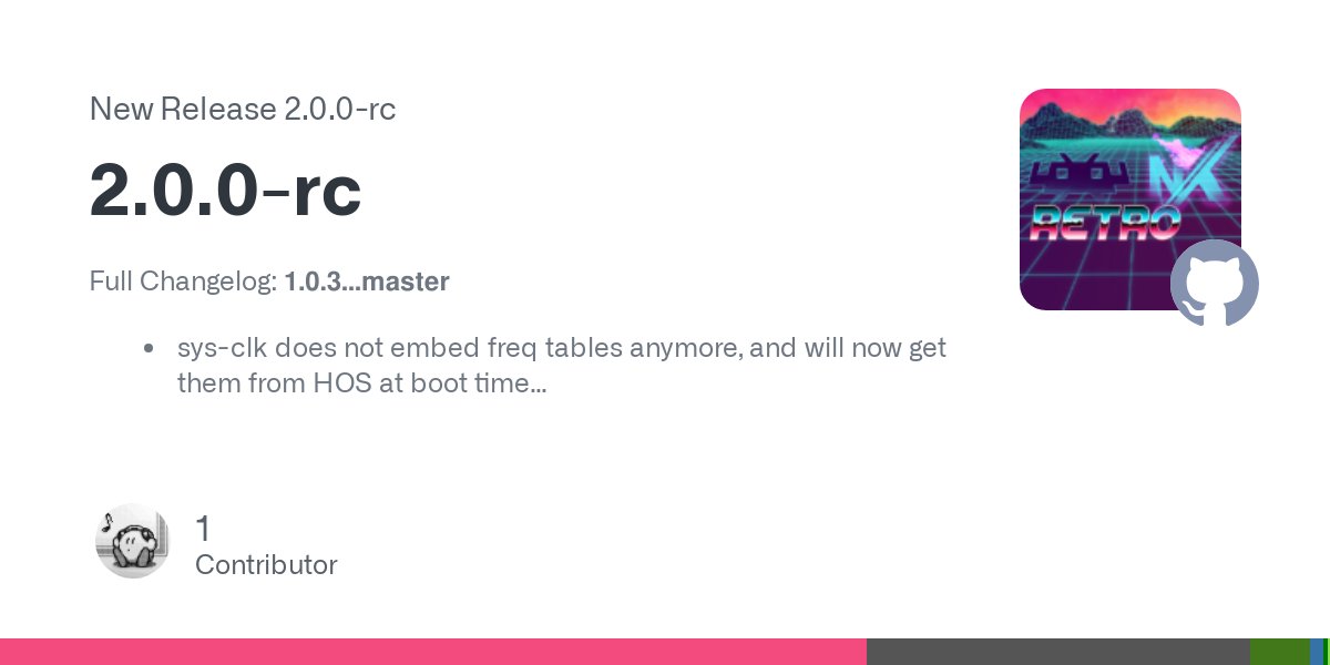 p__sam's tweet card. Full Changelog: 1.0.3...master sys-clk does not embed freq tables anymore, and will now get them from HOS at boot time Real/instant frequencies, and battery power draw can now be printed in the ov...