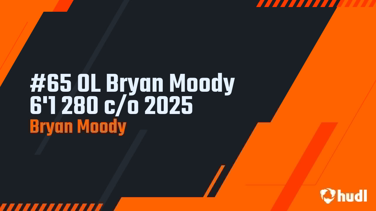 BryanMooody55's tweet card. #65 OL Bryan Moody 6'1 280 c/o 2025