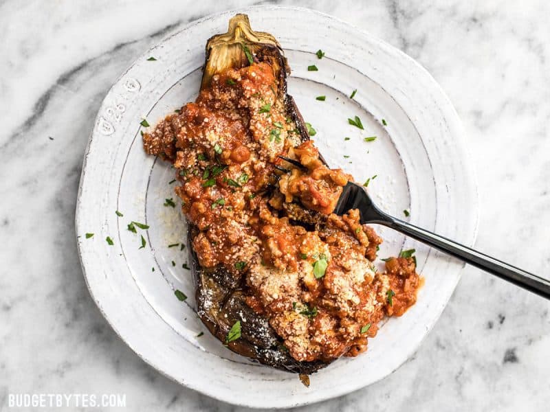 voightkampffft's tweet card. Roasted Eggplant with Meat Sauce is an elegant low carb main dish that will leave you satisfied. Pair with a simple green salad for a complete meal.
