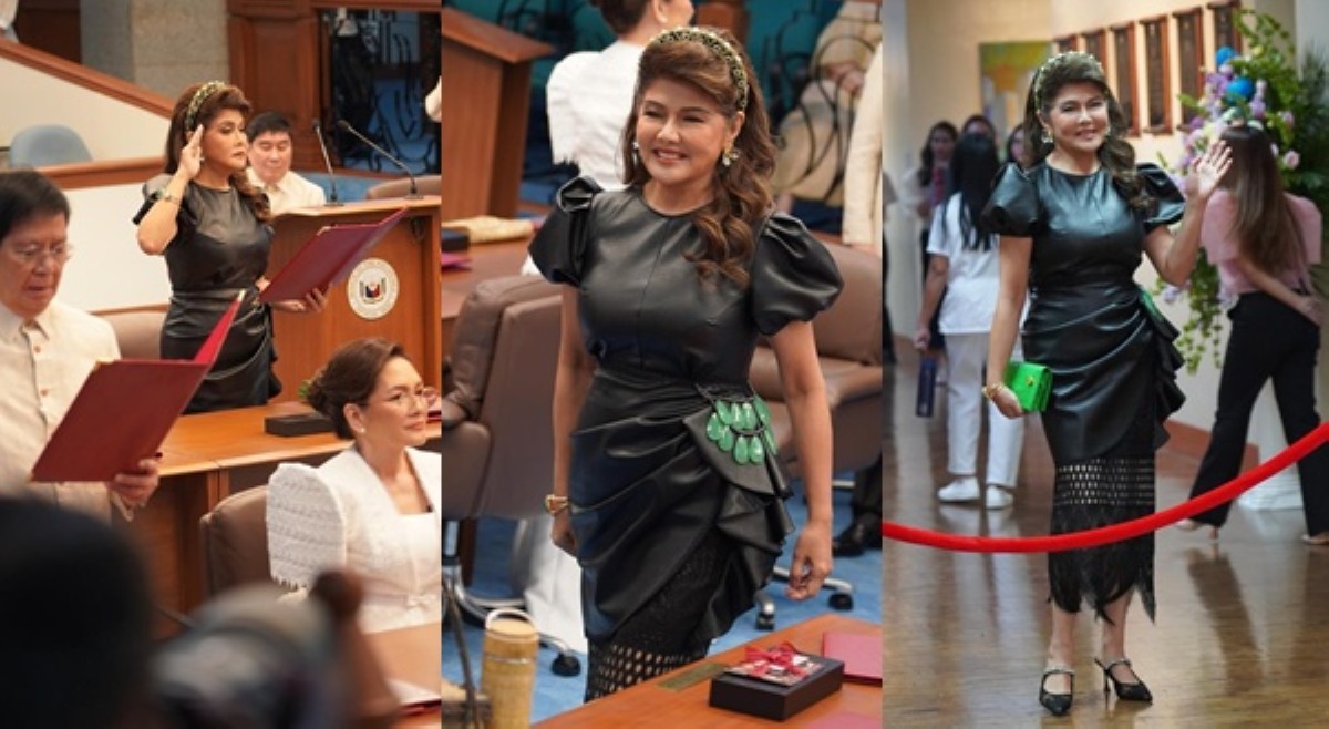 balitaphl's tweet card. Sen. Imee, nakaitim sa pagbubukas ng 20th Congress, bakit? - BALITA - Ibinahagi ni Sen. Imee Marcos ang dahilan kung bakit siya nakasuot ng kulay-itim na Filipiniana sa pagbubukas ng 20th Congress...