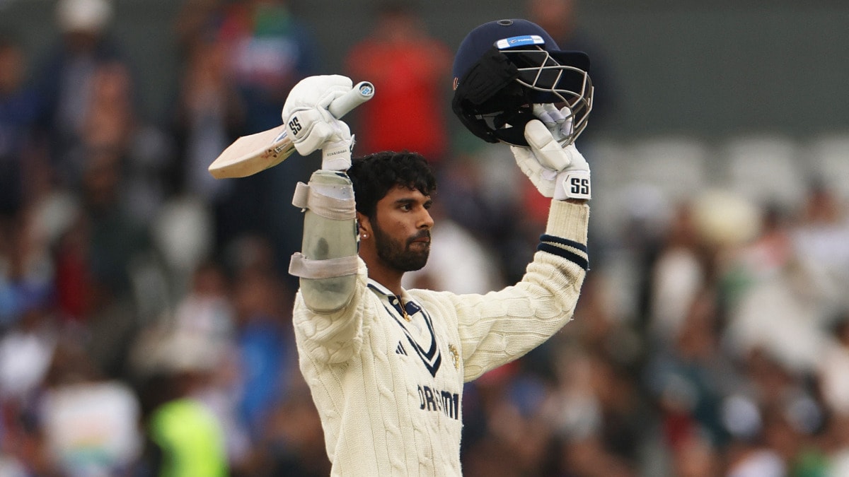 FirstpostSports's tweet card. After small but crucial contributions at Edgbaston and a four-fer at Lord’s, Washington Sundar brought up his maiden international century in the fourth Test against England at Old Trafford, where he...