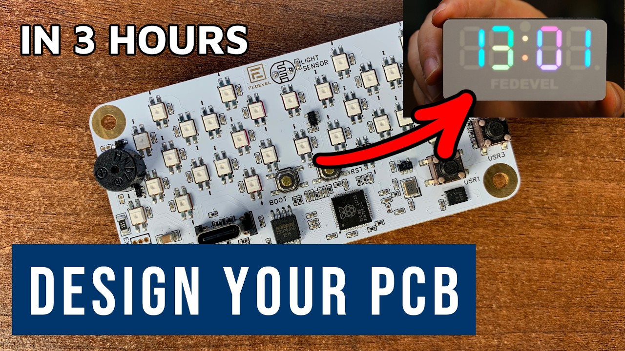 robertferanec's tweet card. In this tutorial you will learn how to draw schematic, do PCB layout, manufacture your board and how to program it. As a result you will build your own cool looking clock.