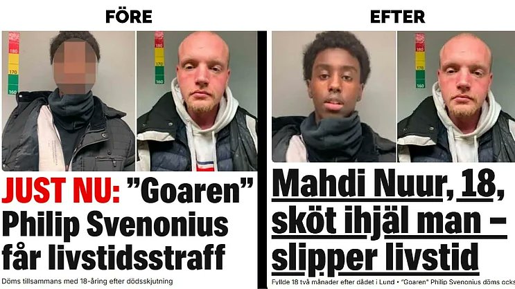Riksstudios's tweet card. I fredags dömdes Mahdi Nuur och Philip Svenonius för mordet vid Lund Centralstation den 28 januari i år. Mahdi, som var sjutton vid brottstillfället, dömdes til