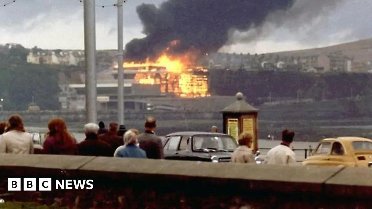 BBCIsleofMan's tweet card. Two memorial services will be held to mark the 52nd anniversary of the Summerland fire disaster.
