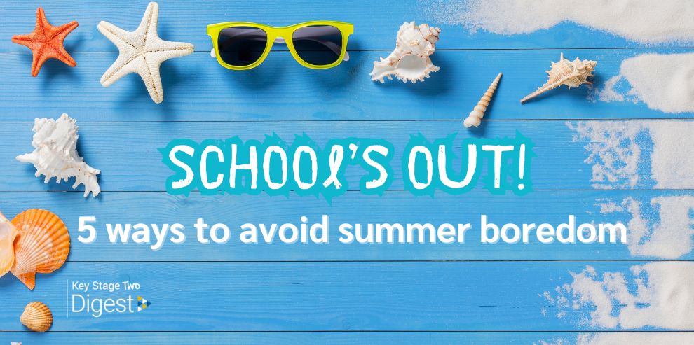 BexDigest's tweet card. Ideas to help teachers keep busy over the summer.