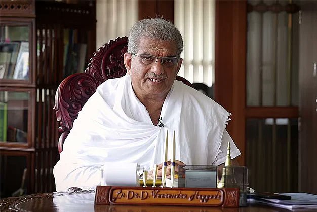 anisha_w's tweet card. Follow TNM’s WhatsApp channel for news updates and story links.Harshendra Kumar D, the brother of Dharmasthala Dharmadhikari Veerendra Heggade, has ob