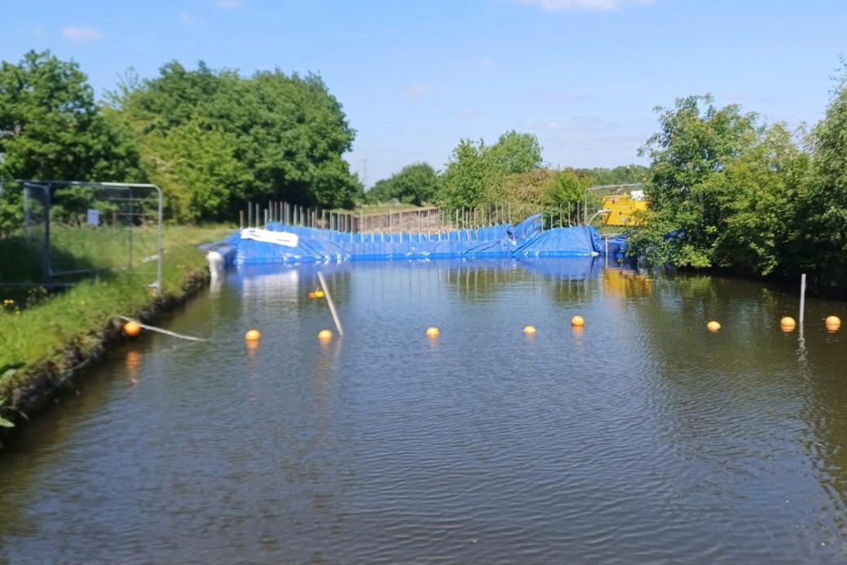NABO_Official's tweet card. A 'dangerous' act of vandalism at the canal site in Little Bollington has raised serious safety concerns.