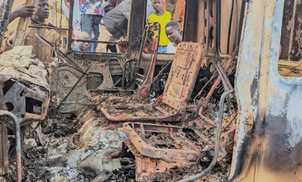 Dailystarug's tweet card. According to local sources, 31 victims were killed inside the church nearby homes and shops were also set ablaze in the coordinated attack.