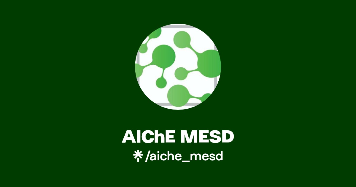 aiche_mesd's tweet card. Furthering chemical engineering applications to materials