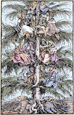 SinPermisoInfo's tweet card. "Toda la estructura social pesaba sobre el campesino". El "árbol de los estamentos", xilografía de 1532 Hace 175 años, Friedrich Engels escribió el estudio «La guerra de los campesinos alemanes». En