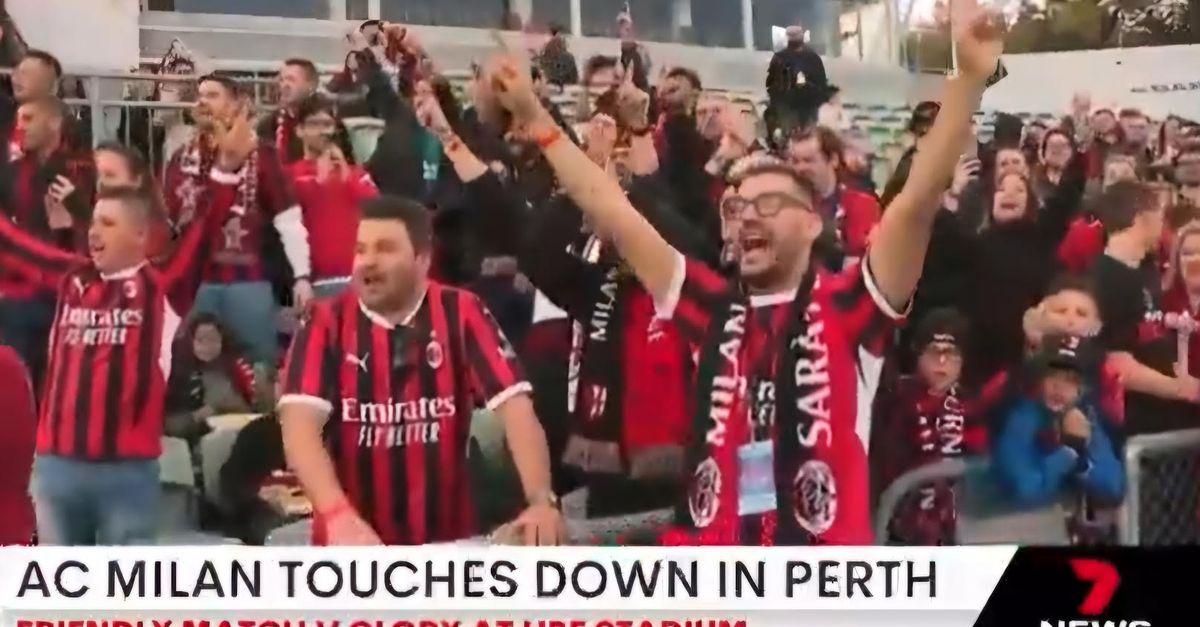 MChannel1899's tweet card. Grande accoglienza australiana per il Milan a Perth, sia sul piano mediatico che dell'affetto dei tifosi...