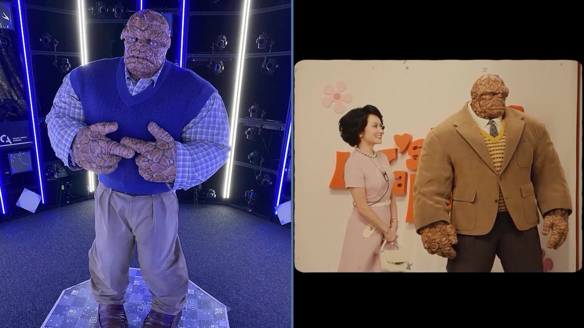 ComicBook_Movie's tweet card. A first look at the practical suit worn by actor and professional wrestler Richard Summers-Calvert on the set of The Fantastic Four: First Steps has been revealed, along with a deleted scene from the...