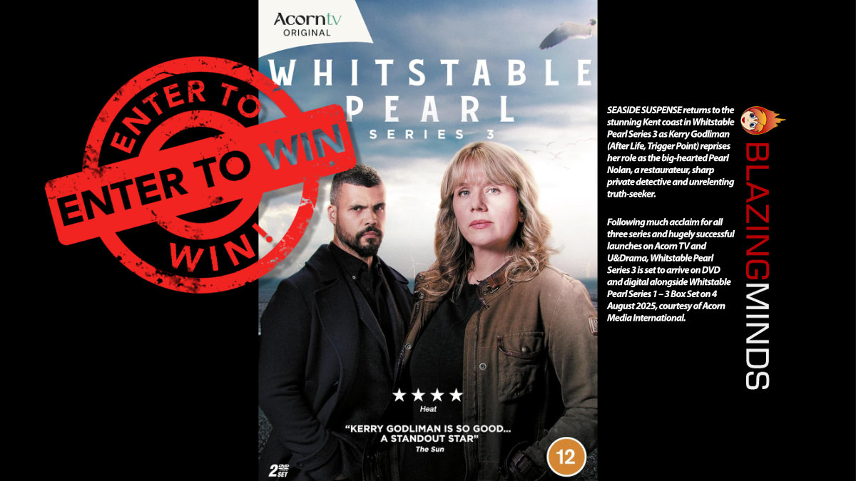 BlazingMinds's tweet card. It's competition time and we have a series 3 DVD up for grabs of the superb Whitstable Pearl