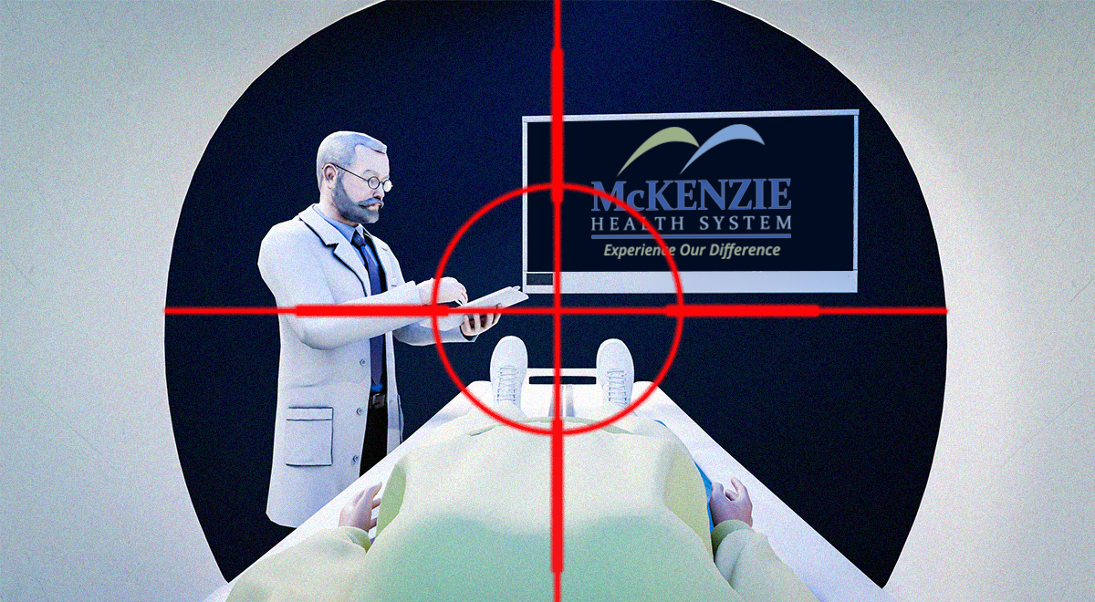 CyberNews's tweet card. McKenzie Memorial Hospital breach exposed 54K+ patients' personal data including SSNs and financial info in April 2025 cyber attack.