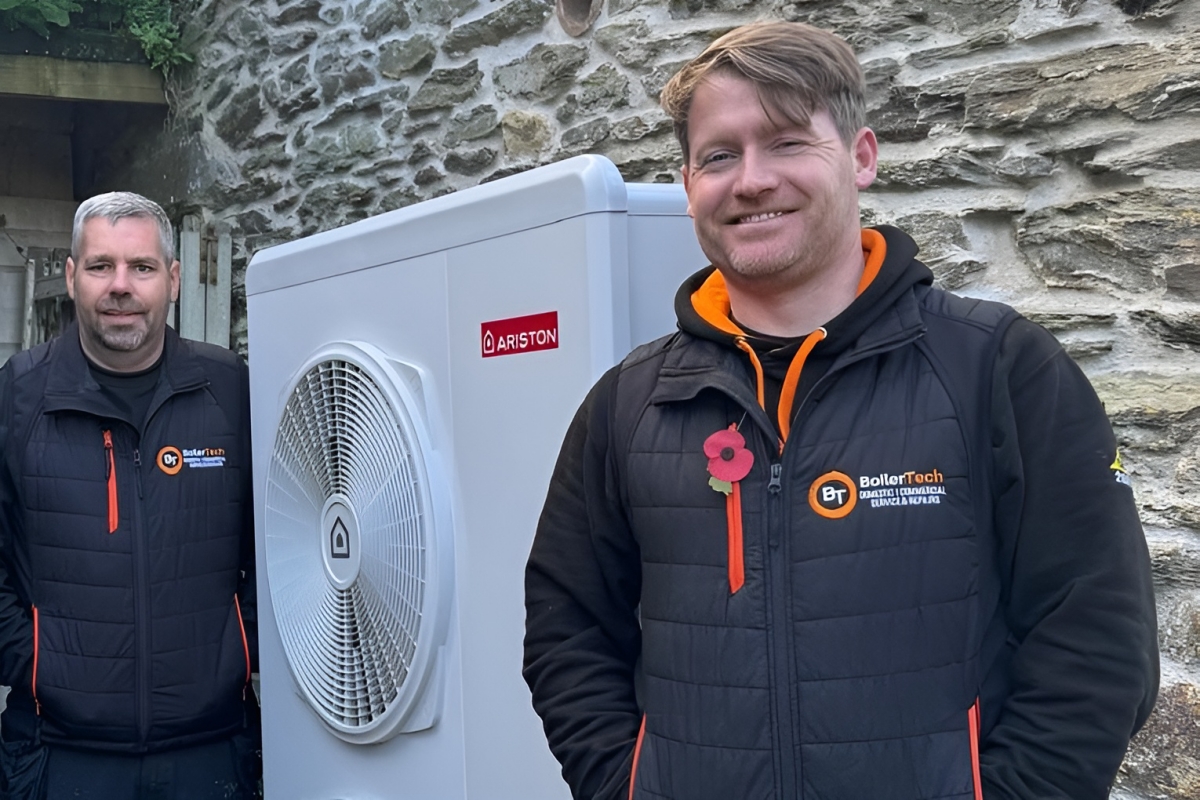 ElecConNews's tweet card. Ariston, a manufacturer of heating, cooling, and hot water systems, through its partner, BoilerTech, has installed a new Ariston NIMBUS ...