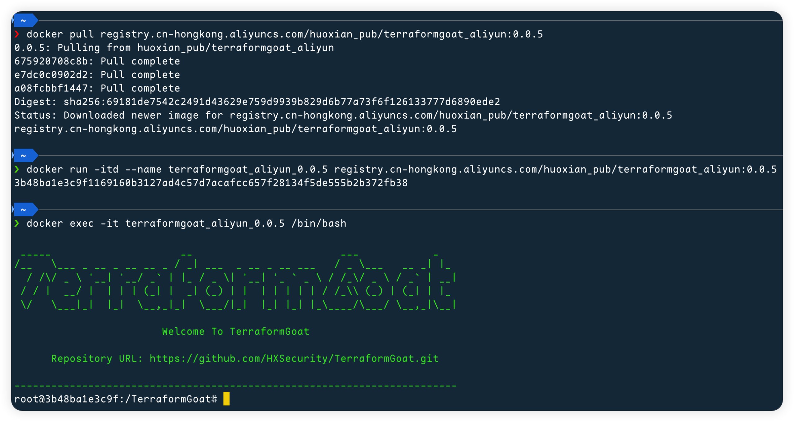 the_yellow_fall's tweet card. TerraformGoat is HuoCorp research lab's "Vulnerable by Design" multi cloud deployment tool. supported cloud vendors include AWS, Azure, Google