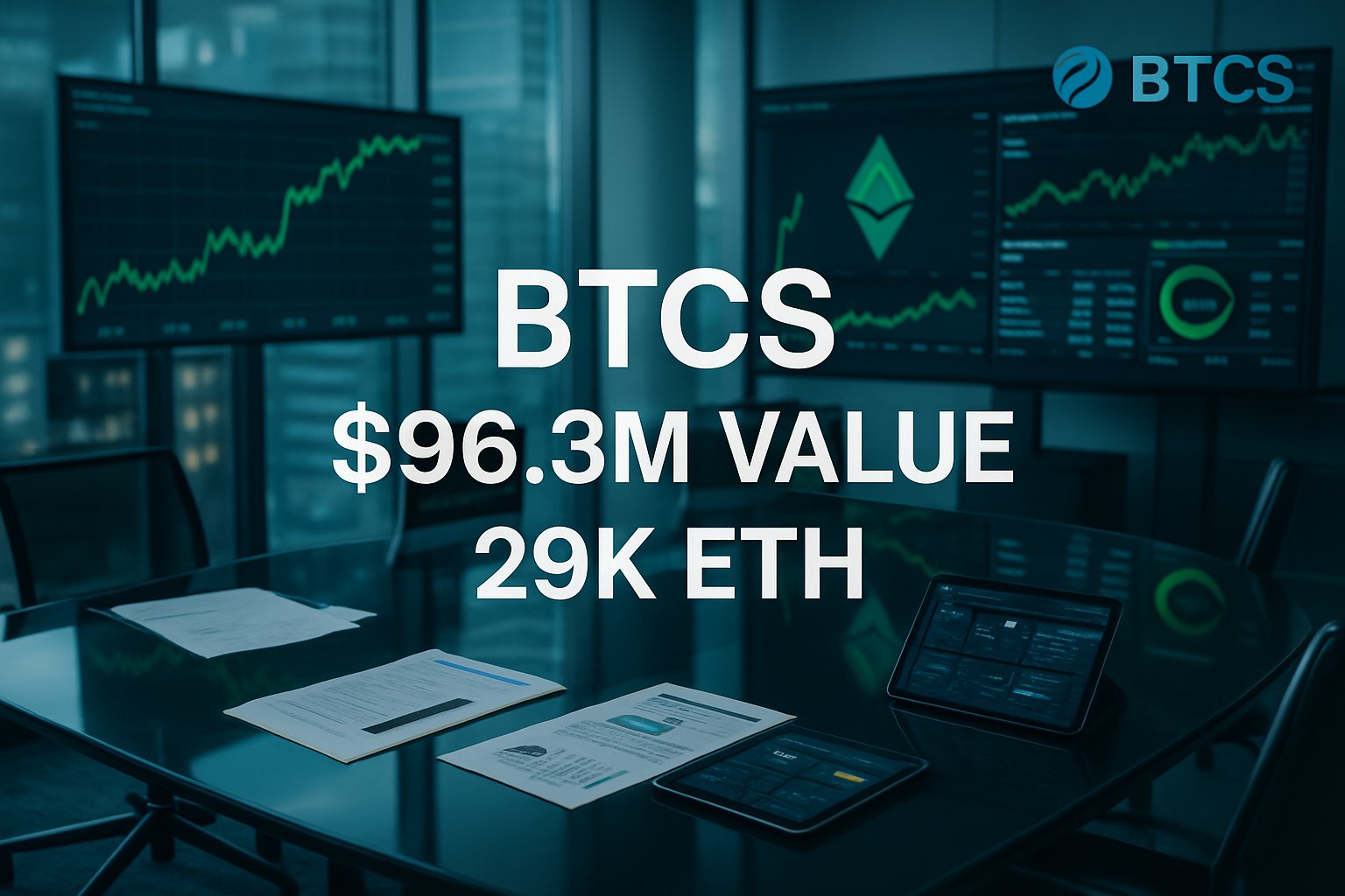 HMLATech's tweet card. BTCS expands crypto assets to $96.3M with 29,122 ETH holdings. Learn how their DeFi/TradFi strategy raised $62.4M for aggressive Ethereum expansion. See growth details.