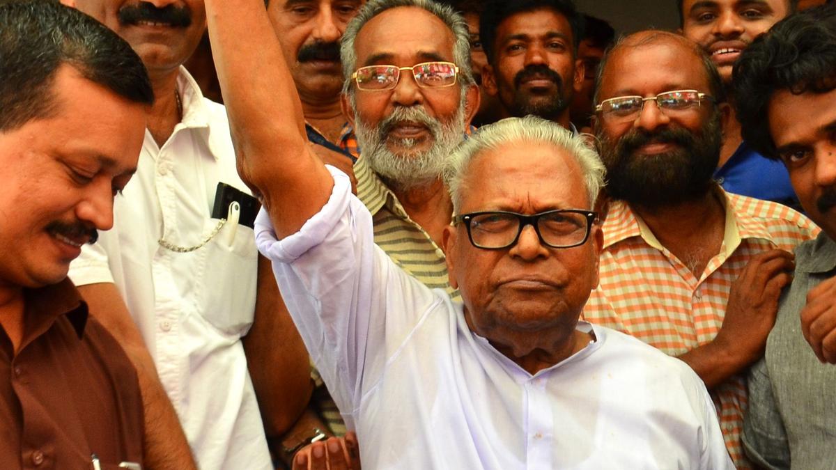 chennithala's tweet card. Kerala bids farewell to communist icon VS Achuthanandan, a legend known for his leadership and humanity, leaving a void in politics.