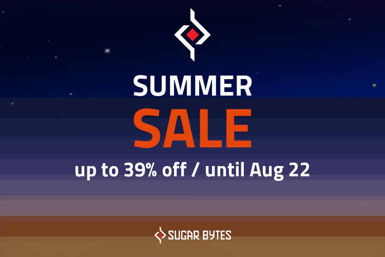 mn_pc_digital's tweet card. ディリゲントは、独Sugar Bytes（シュガーバイツ）の製品を期間限定・最大39%オフで提供するセールを実施している。期間は2025年8月22日の23:59まで。
