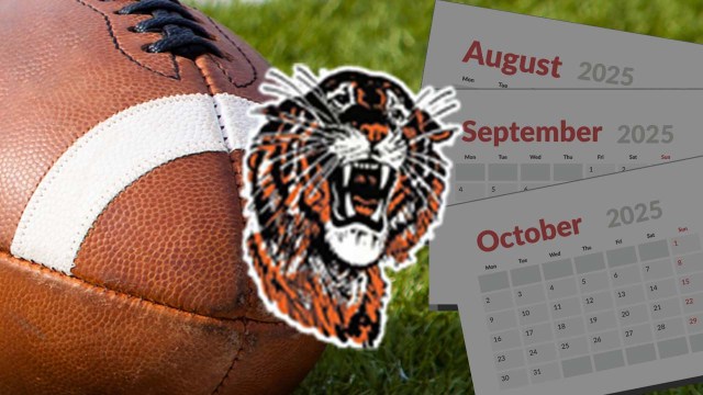 WKBNSports's tweet card. Ironton High School football schedule – Ironton, Ohio.