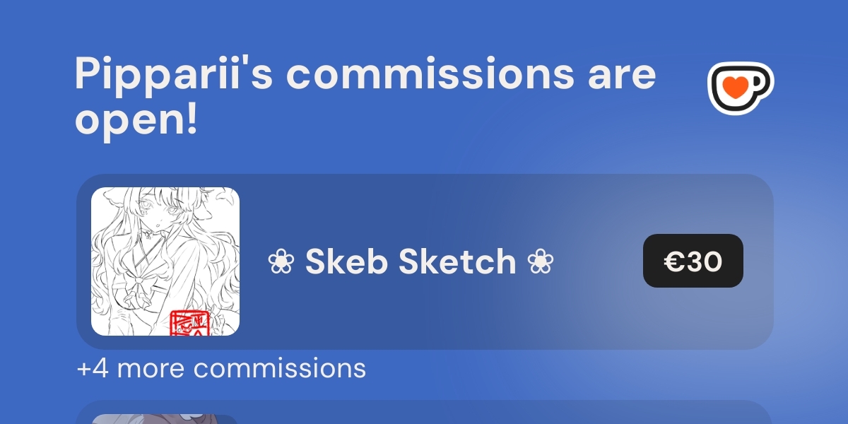 pipparii's tweet card. Commissions Open! Click to see Pipparii's commission menu.