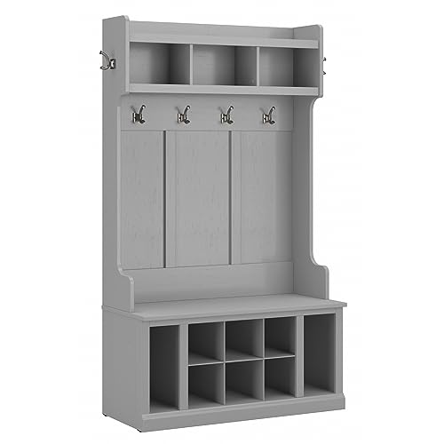 DansDeals's tweet card. Bush Furniture Woodland Hall Entryway Shelving Unit For $210 Shipped From Amazon This was selling for $347.49 yesterday and is now the lowest price ever from Amazon. TRANSITIONAL STYLING: The...