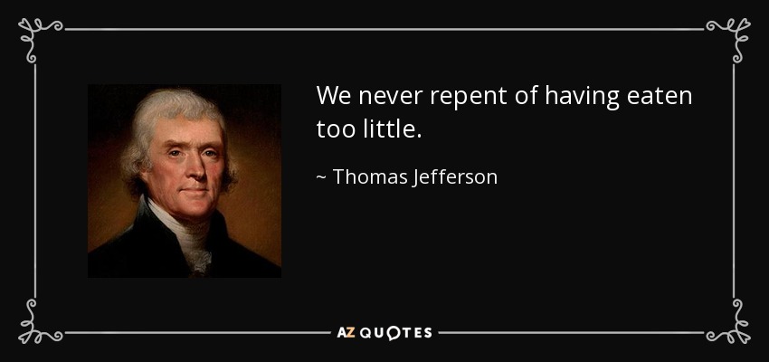 jefe_tweets's tweet card. We never repent of having eaten too little.