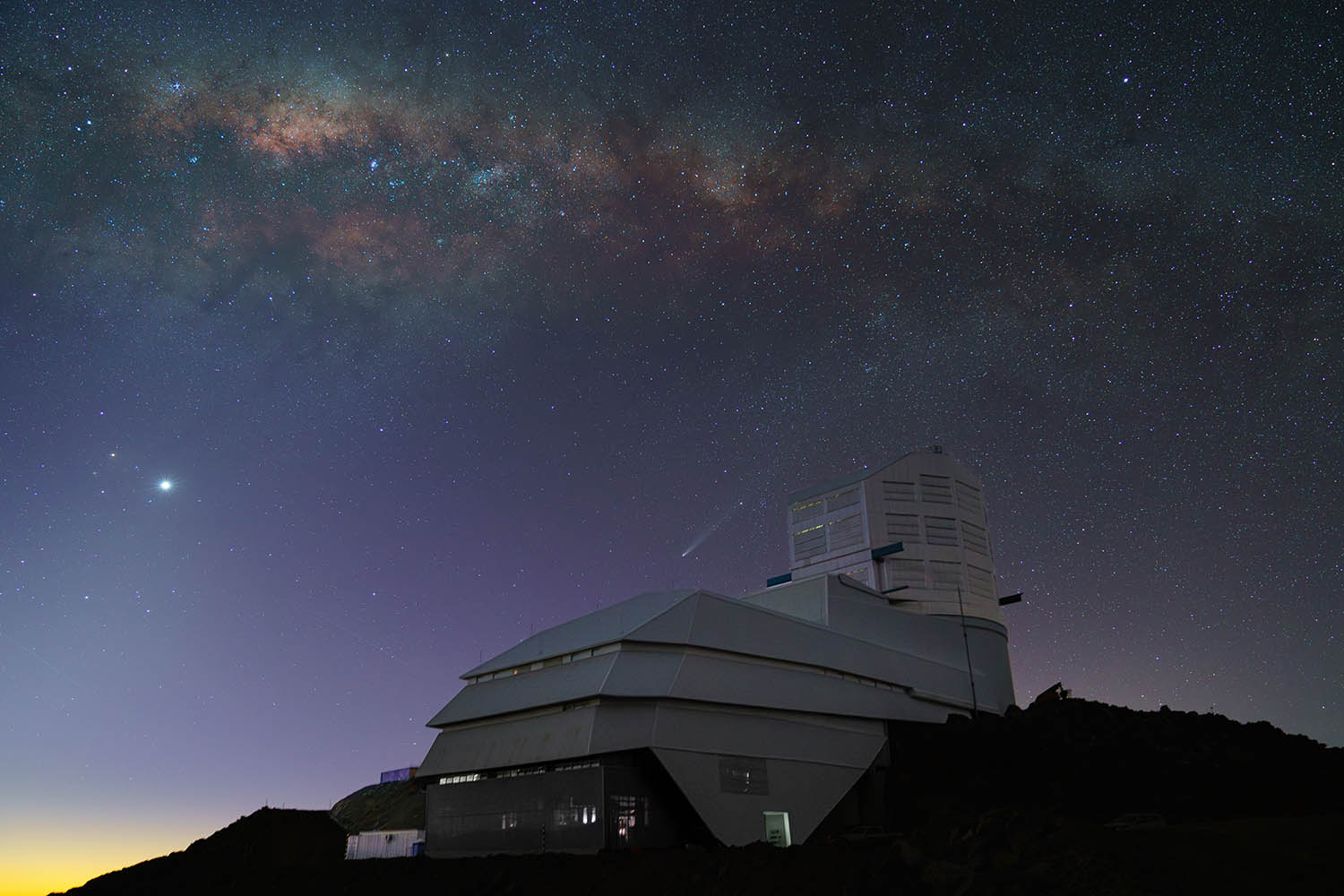 Astro_Jonny's tweet card. The Rubin Observatory in Chile is set to reveal unfathomable numbers of galaxies, asteroids, comets and more