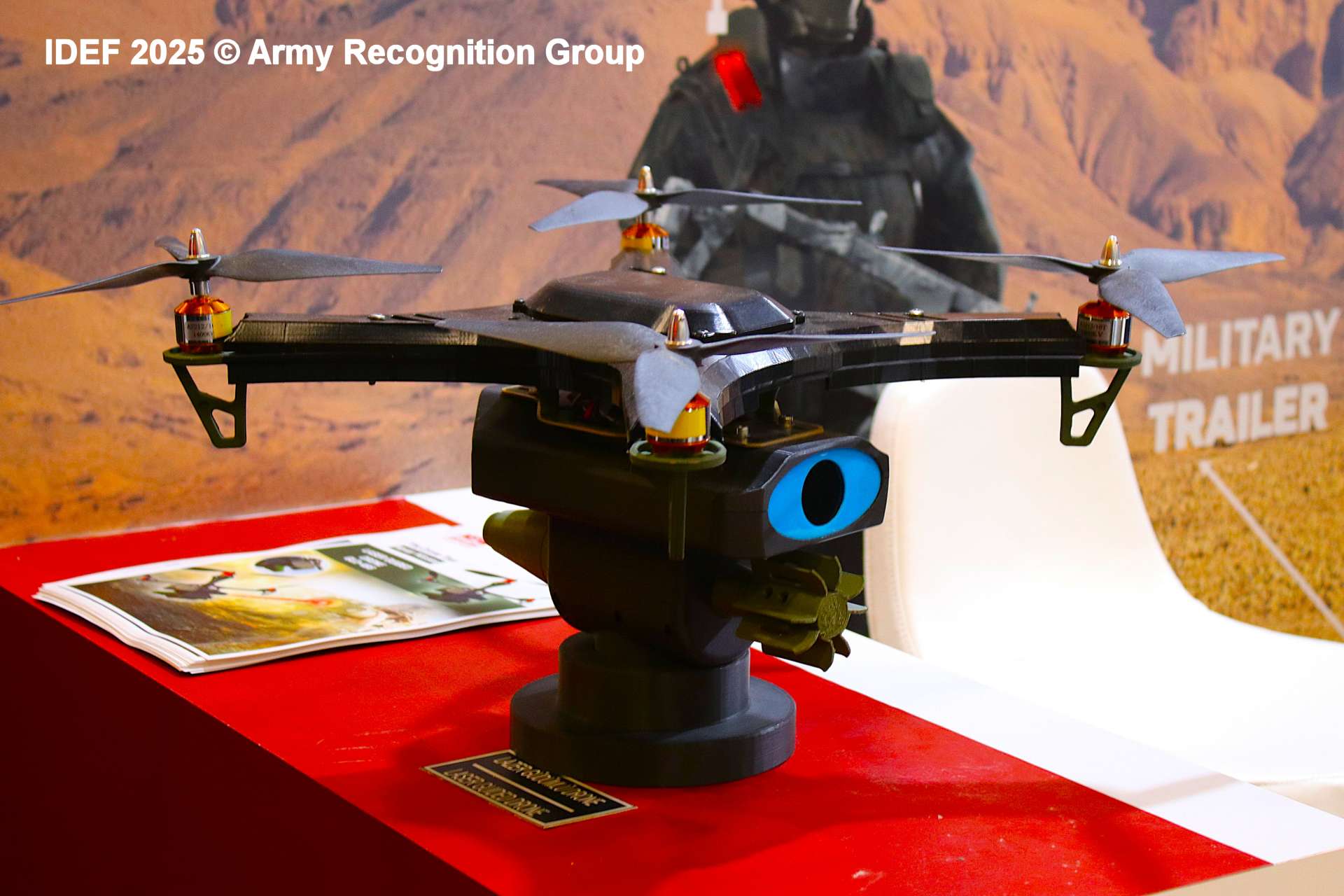 ArmyRecognition's tweet card. Nero Industries Debuts GLD-466 Laser-Guided Drone at IDEF 2025 Offering a Cost-Effective Precision...