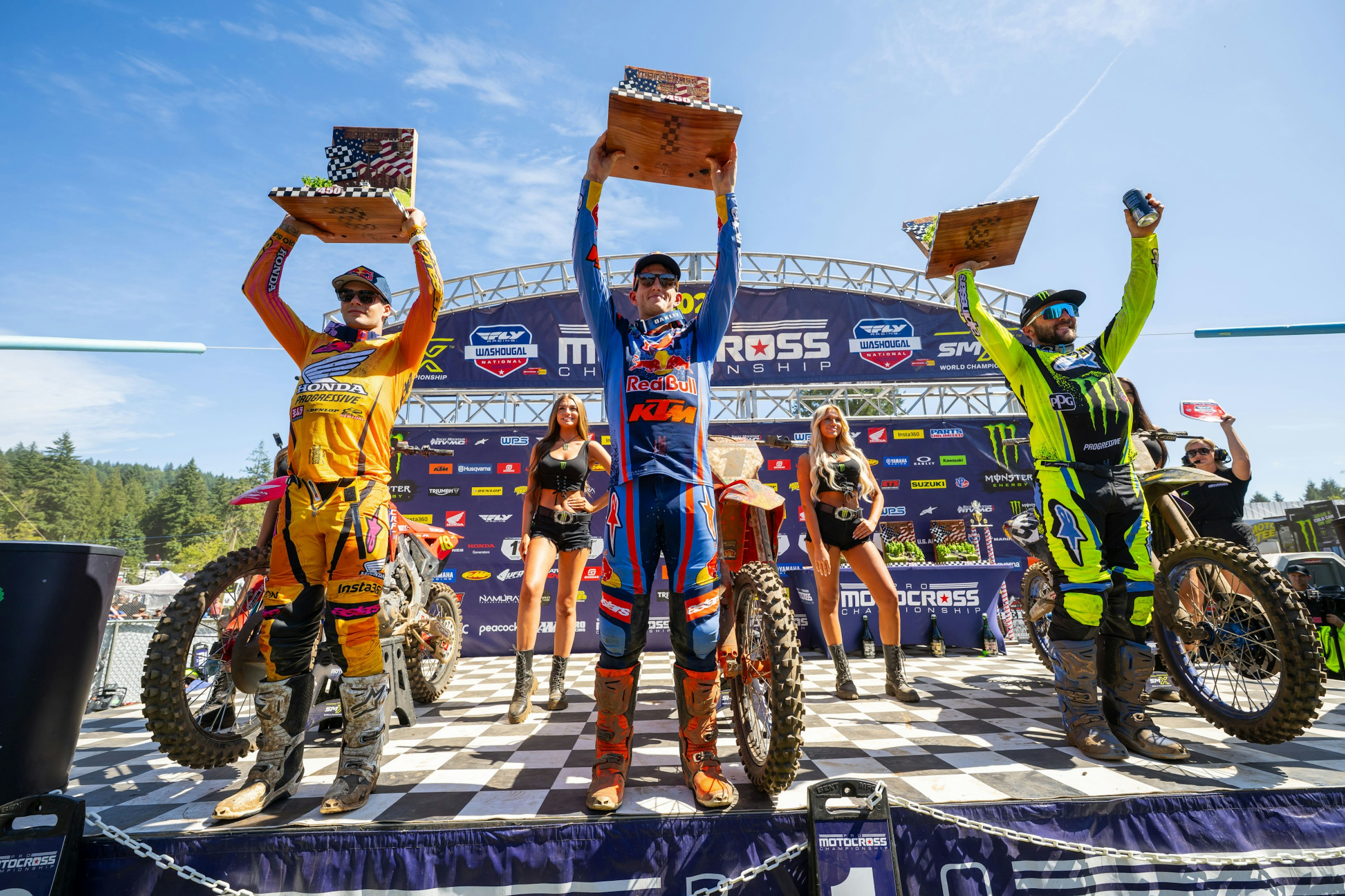 racerxonline's tweet card. It's the Best Post Race Show Ever, featuring Triumph Team Manager \
