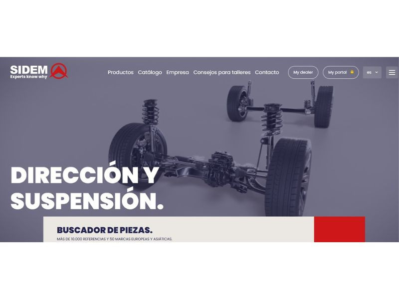 PosventaAuto's tweet card. Sidem, experto en piezas de dirección y suspensión desde hace 90 años, ha lanzado una nueva página web repleta de consejos útiles, herramientas interactivas, información técnica y documentac ...