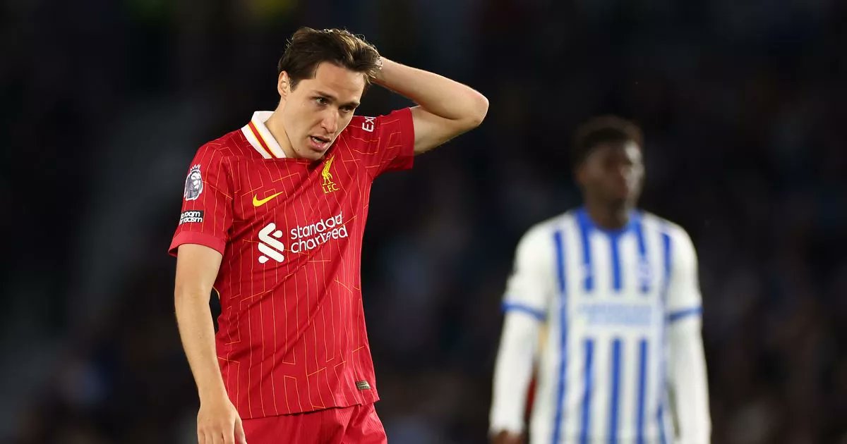 LivEchoLFC's tweet card. Federico Chiesa made just one Premier League start for Liverpool last season under Arne Slot