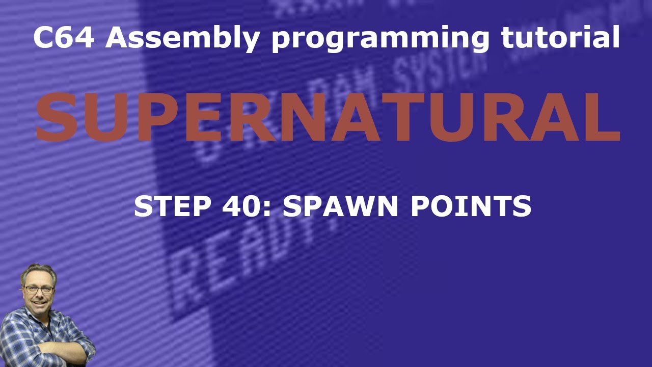 TheOasisBBS's tweet card. In Part 40, The Highlander71 codes enemy spawn logic in Supernatural C64 game code using C64 Studio and 6502 assembly.