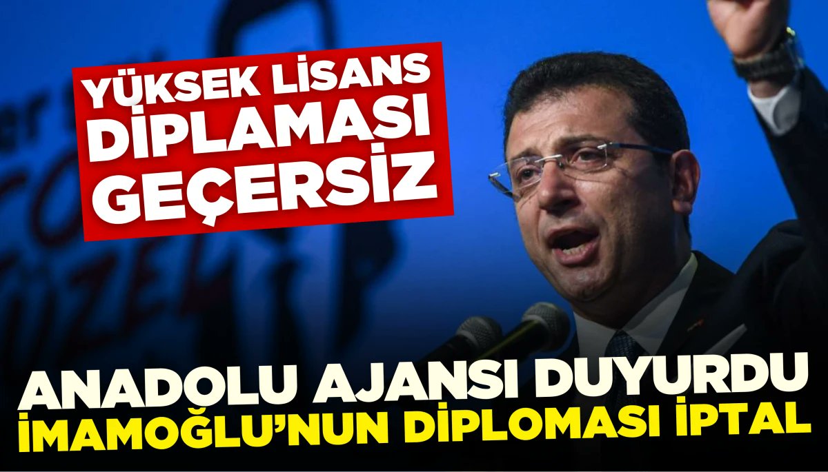 sariyersoz's tweet card. İÜ, lisans mezuniyeti koşulu sağlanmadığı gerekçesiyle İmamoğlu’nun yüksek lisans diplomasını geçersiz saydı; tez kaydı da sistemden silindi.