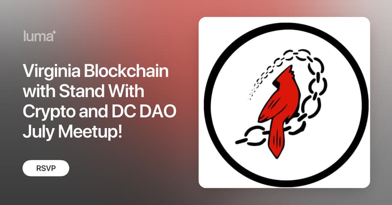 DCDAOxyz's tweet card. Join us for our monthly happy hour as we soak in the summer vibes and toast to the builders, believers, and policy shapers moving the crypto space forward.…
