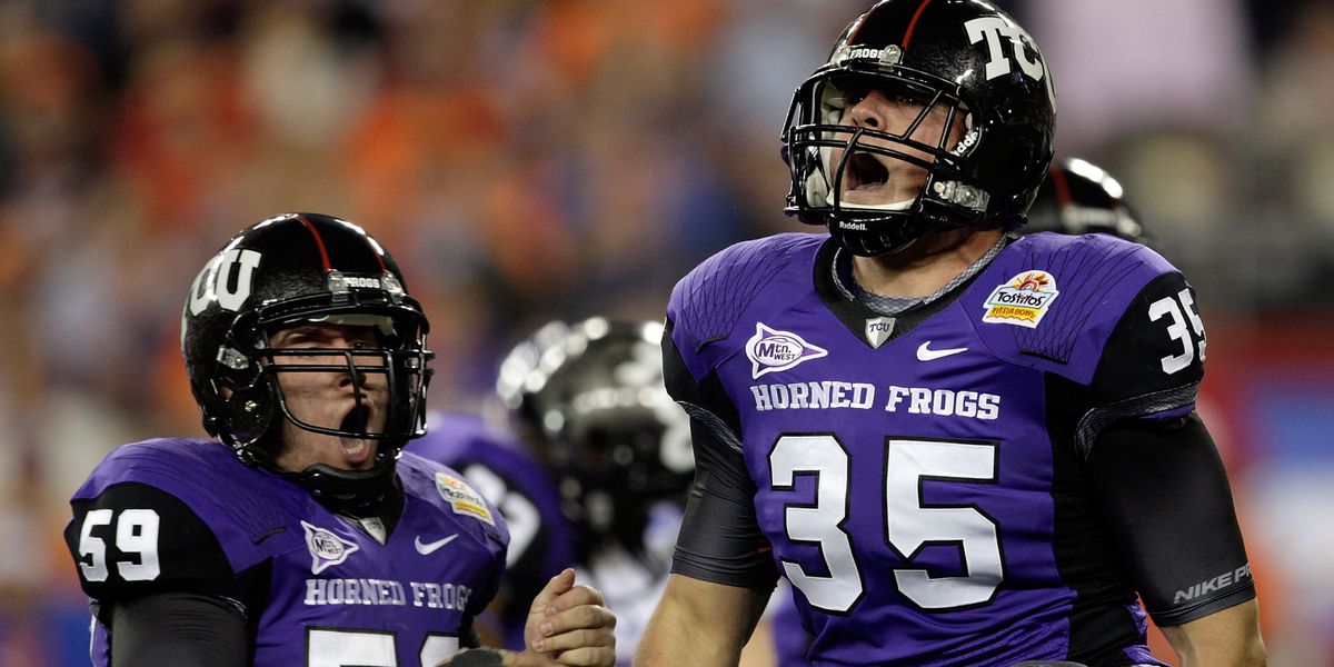 FrogsOWar's tweet card. Former TCU linebacker Tanner Brock received All-MWC and All-American recognition in 2010.