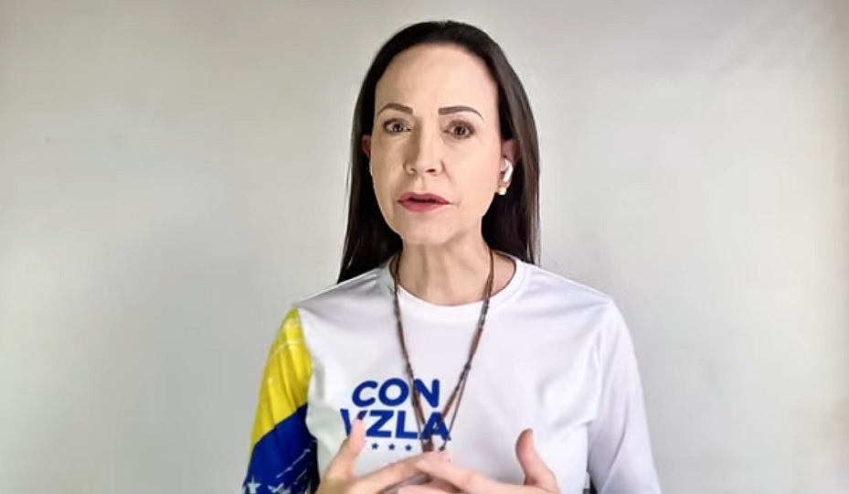 monitoreamos's tweet card. La líder María Corina Machado aseguró que, a un año del 28 de julio de 2024, su lucha no ha