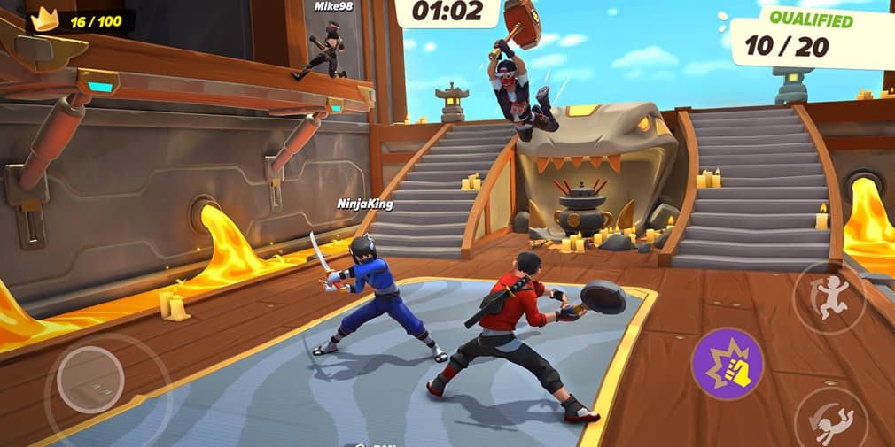 PocketGamer's tweet card. Ninja Party is a parkour-focused, katana-first battle royale that puts you in a 12-ninja battle royale filled with wacky weaponry and hardcore parkour.
