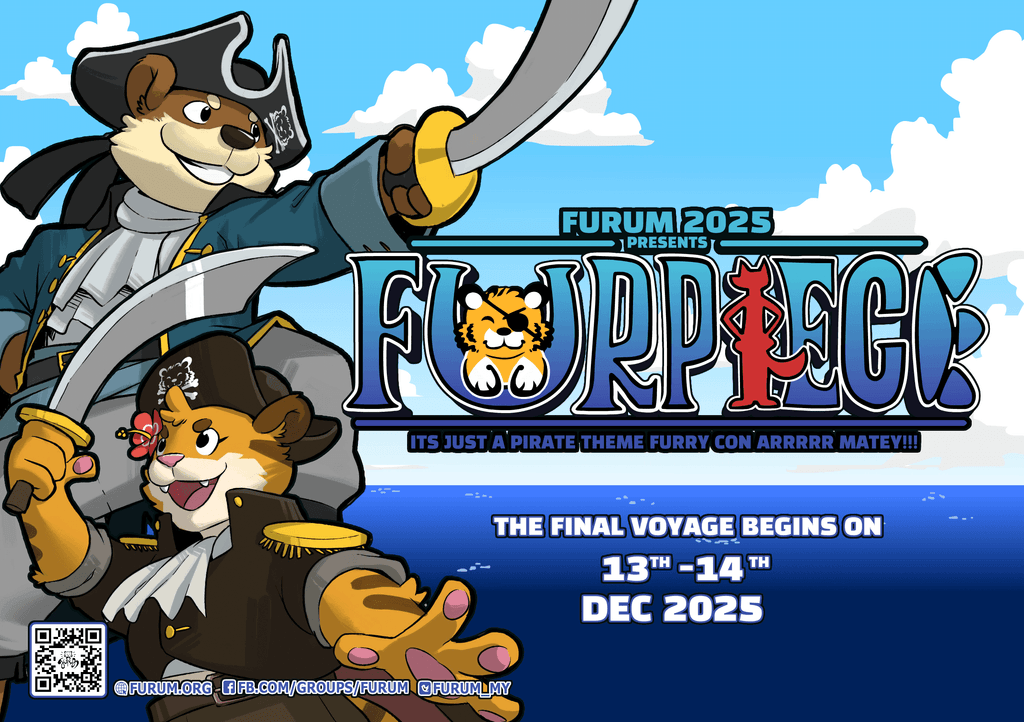 FURUM_MY's tweet card. Its just a pirate theme furry con ARRRRR matey!!!
